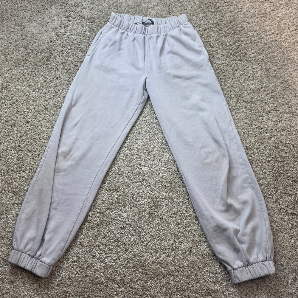 Brandy Melville Rosa Sweatpants Women OS Light Purple Cotton Blend Joggers Basic